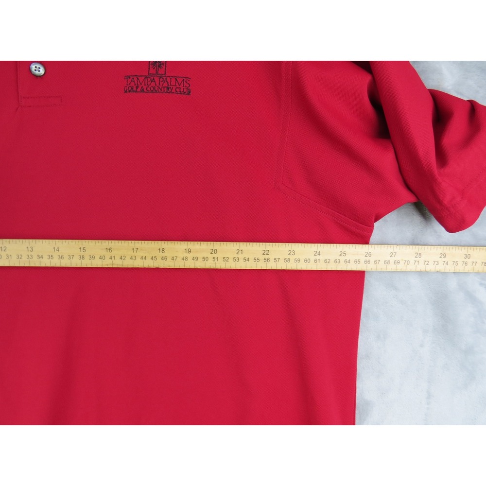 FootJoy Tampa Palms Golf Country Club Polo Shirt Mens XL Red Performance - Picture 6 of 7